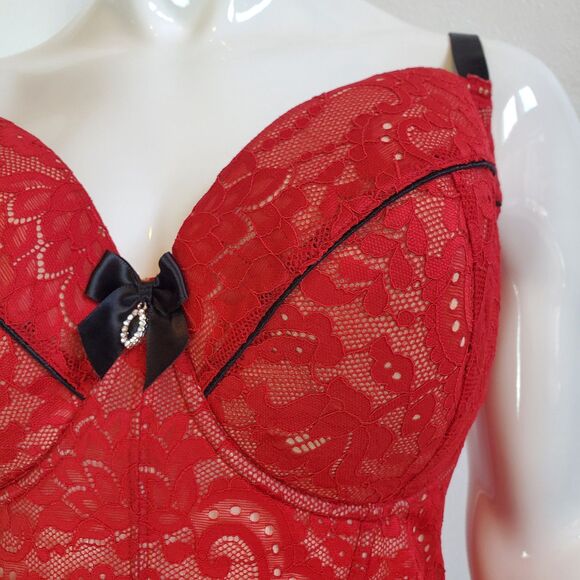 Adore Me Red Corset Bra - Picture 4 of 8